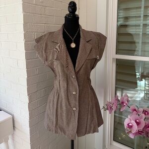 Grungemama Cotton and Linen Sleeveless Top: Italian Made Medium